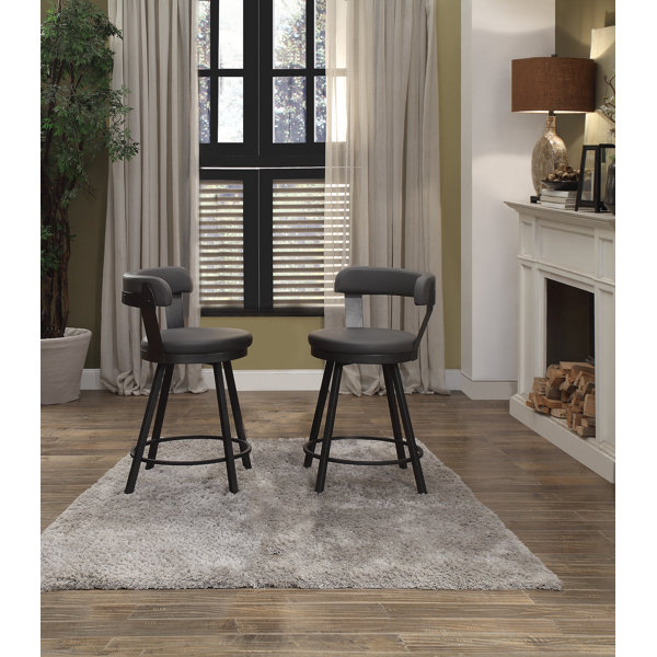 Williston Laub Swivel Upholstered Counter Stool & Reviews